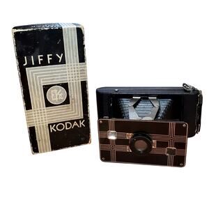 Jiffy Kodak Six-16 Camera Original Box Vintage Decor Retro Pop Out Film Black